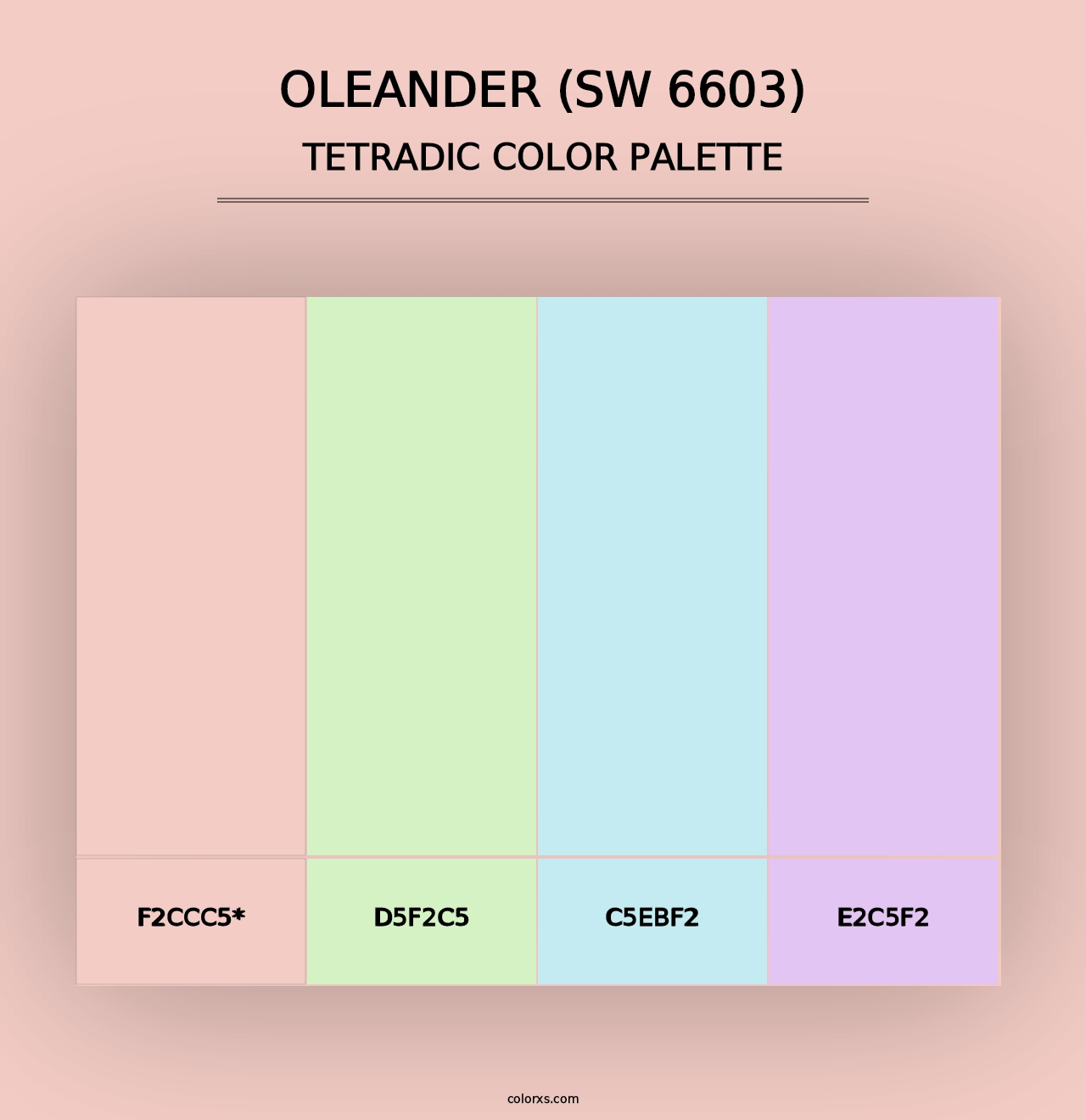 Oleander (SW 6603) - Tetradic Color Palette