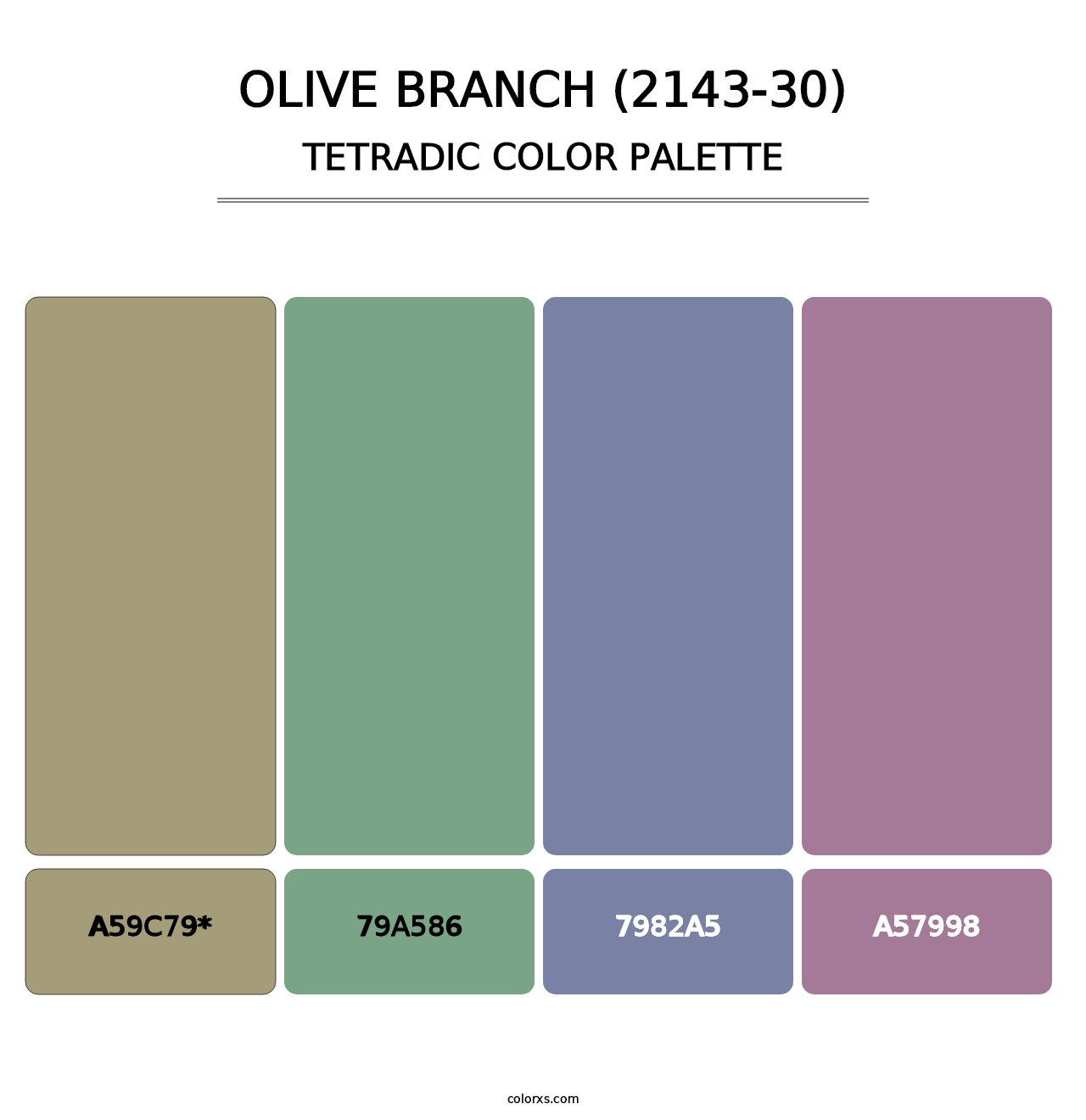 Olive Branch (2143-30) - Tetradic Color Palette