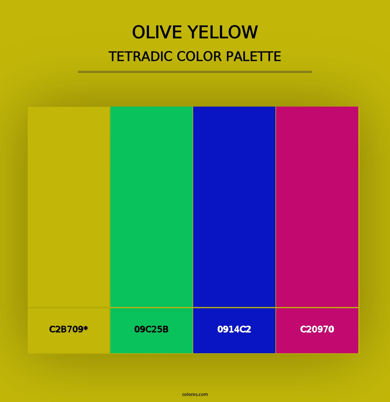 Olive Yellow - Tetradic Color Palette