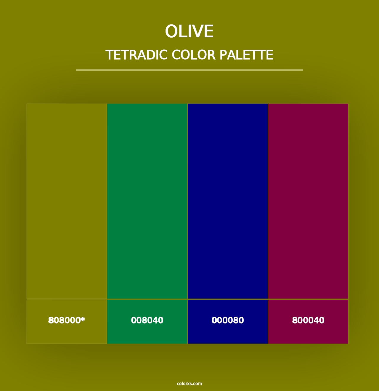 Olive - Tetradic Color Palette