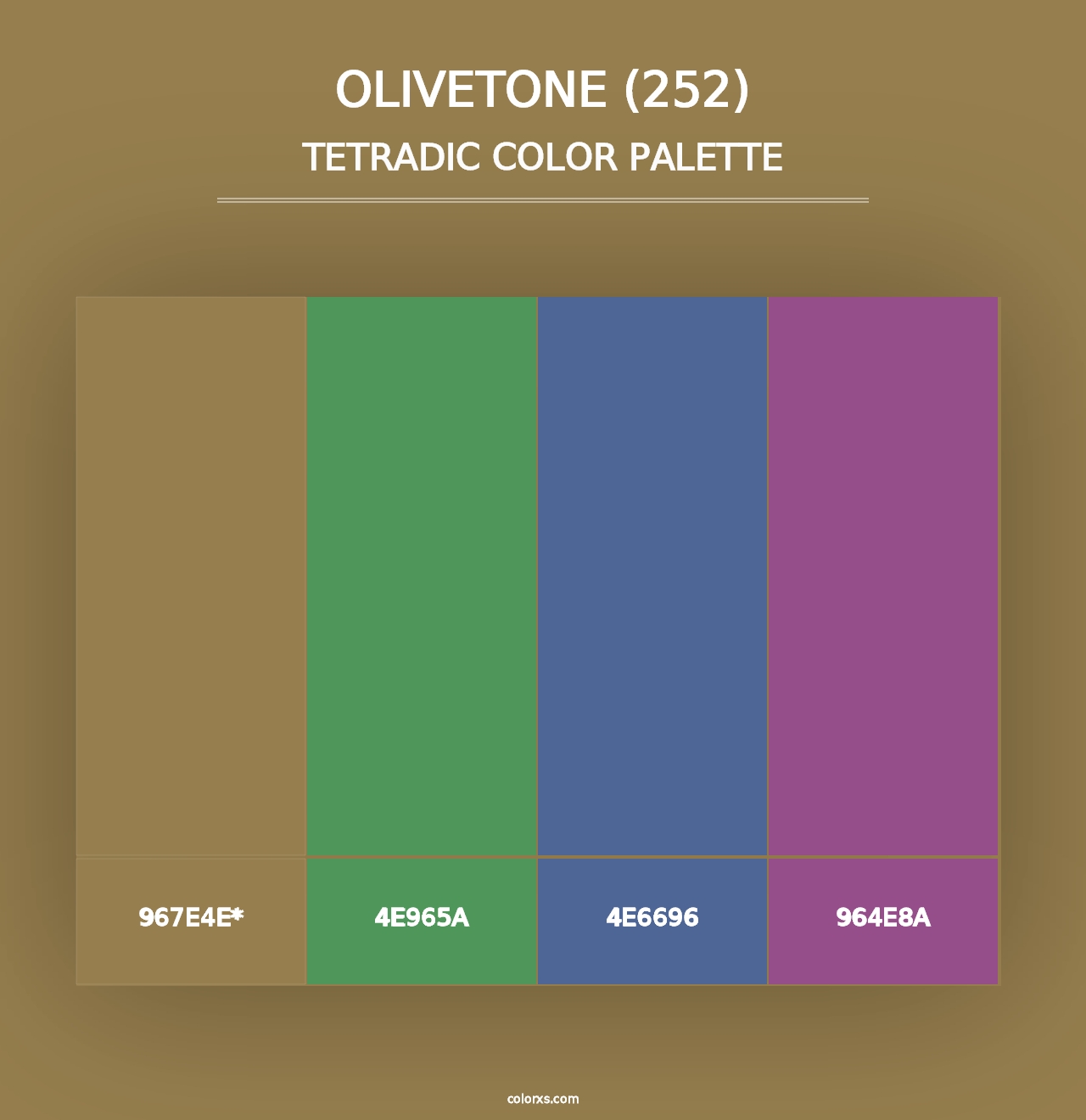 Olivetone (252) - Tetradic Color Palette