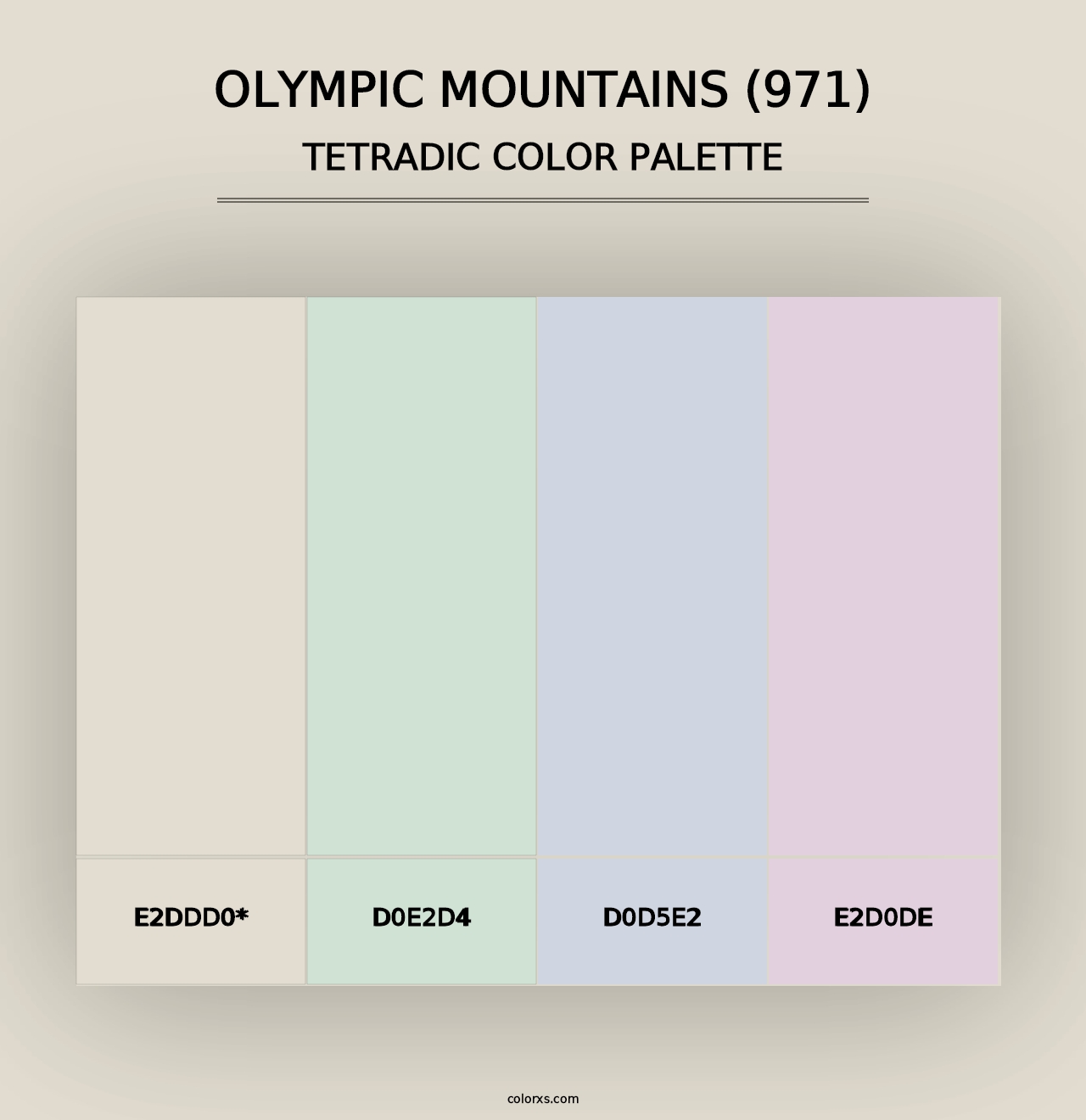 Olympic Mountains (971) - Tetradic Color Palette