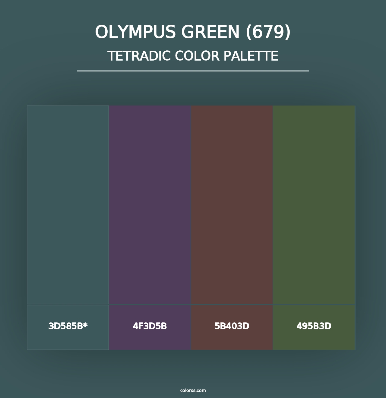 Olympus Green (679) - Tetradic Color Palette