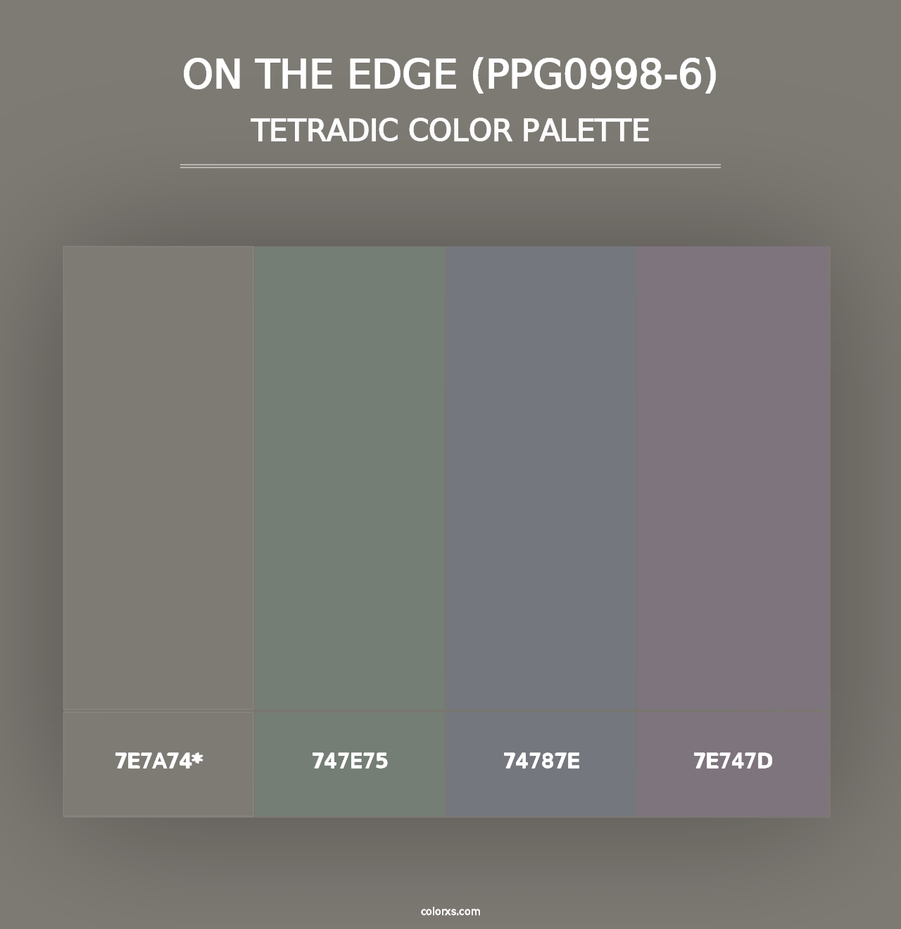 On The Edge (PPG0998-6) - Tetradic Color Palette