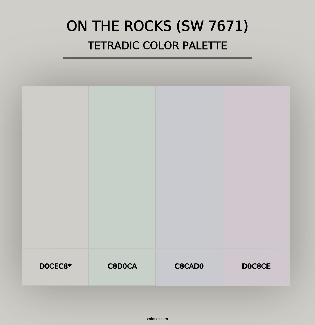 On the Rocks (SW 7671) - Tetradic Color Palette