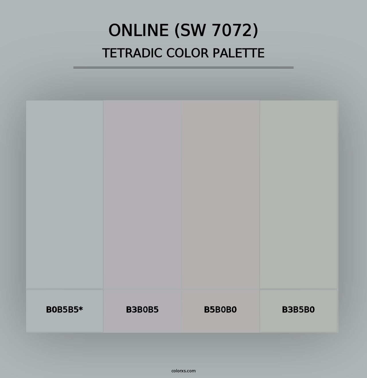 Online (SW 7072) - Tetradic Color Palette