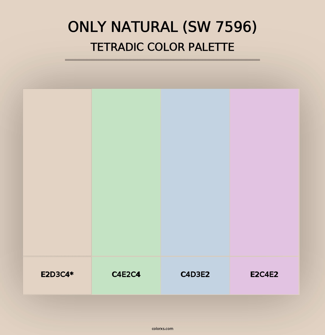 Only Natural (SW 7596) - Tetradic Color Palette