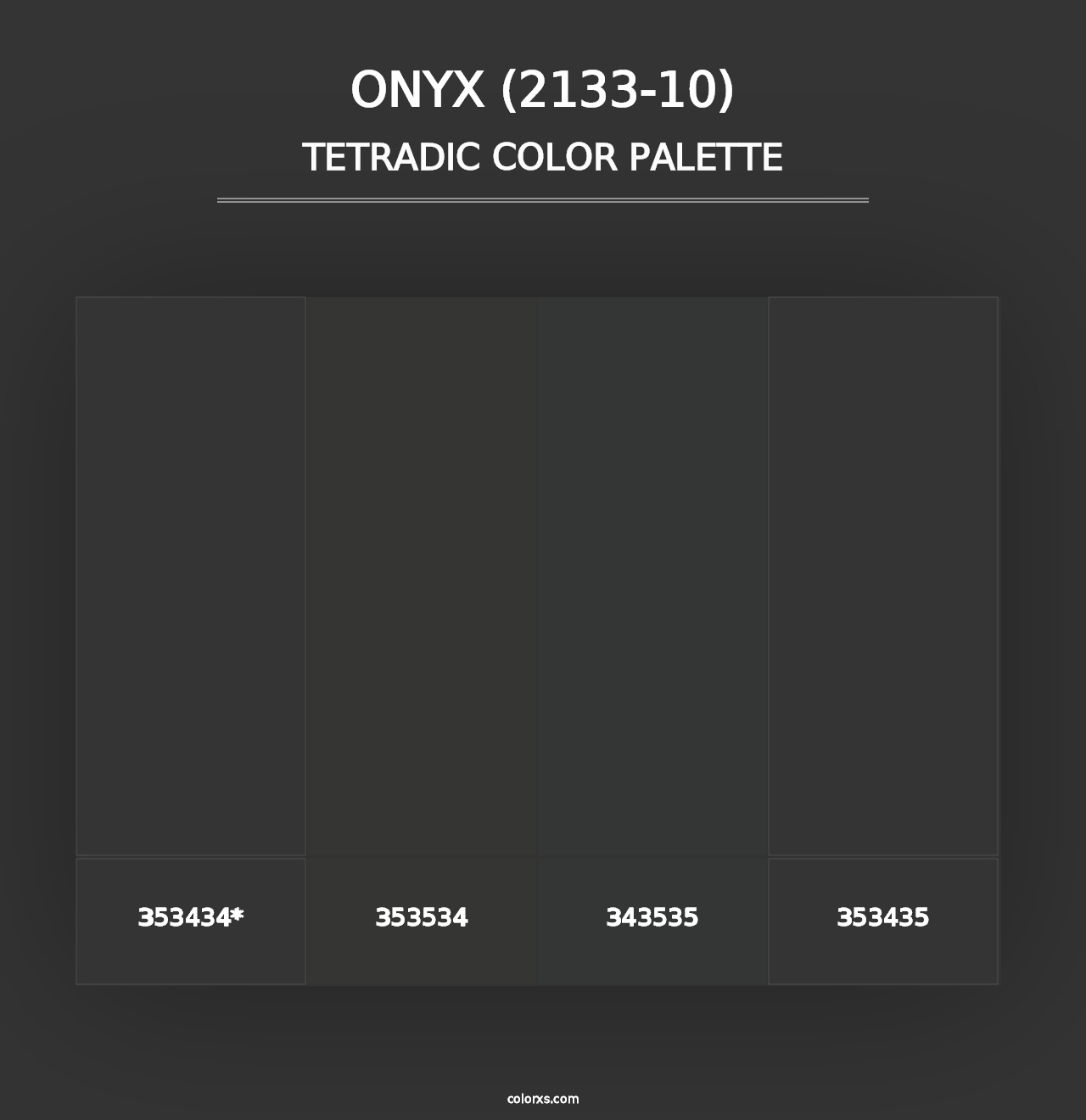 Onyx (2133-10) - Tetradic Color Palette