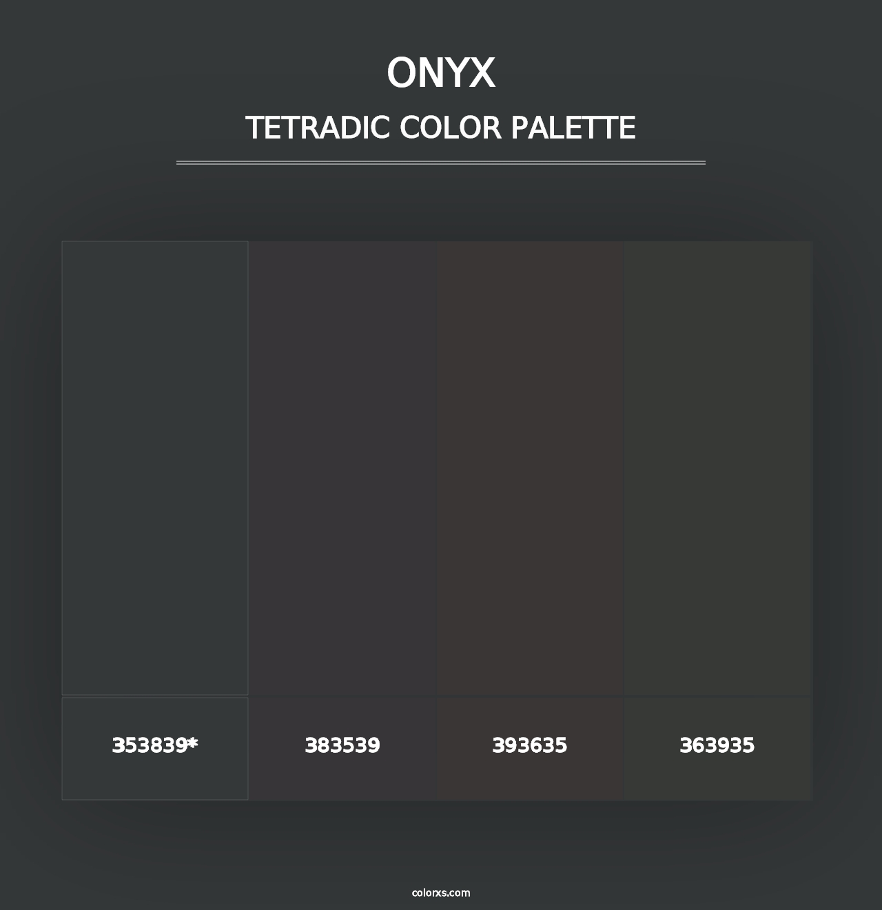 Onyx - Tetradic Color Palette