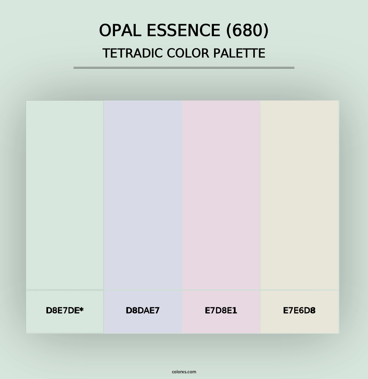 Opal Essence (680) - Tetradic Color Palette