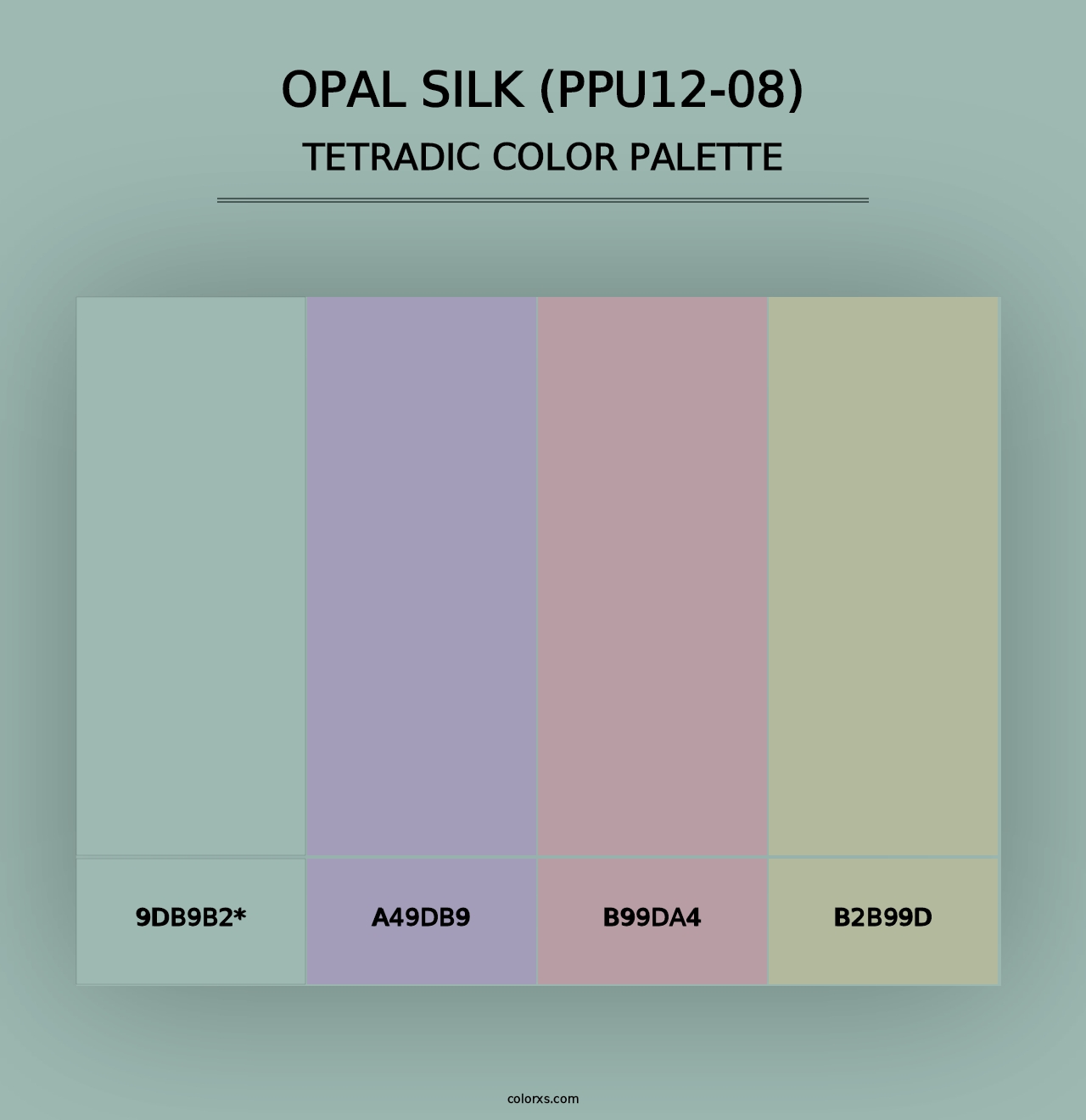 Opal Silk (PPU12-08) - Tetradic Color Palette