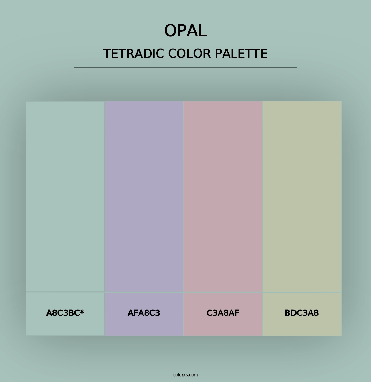 Opal - Tetradic Color Palette