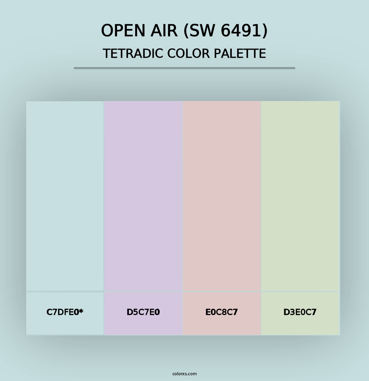 Open Air (SW 6491) - Tetradic Color Palette