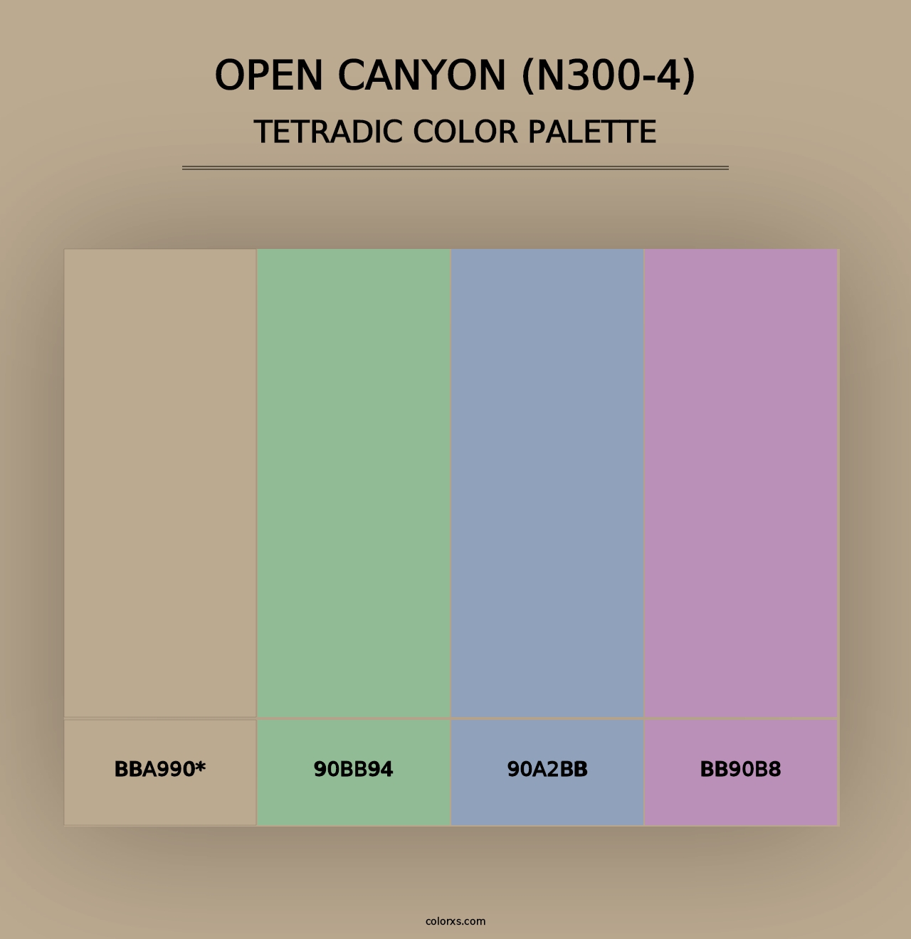 Open Canyon (N300-4) - Tetradic Color Palette