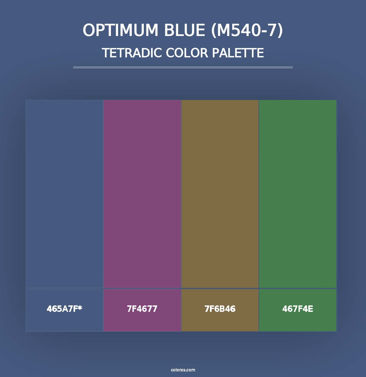 Optimum Blue (M540-7) - Tetradic Color Palette