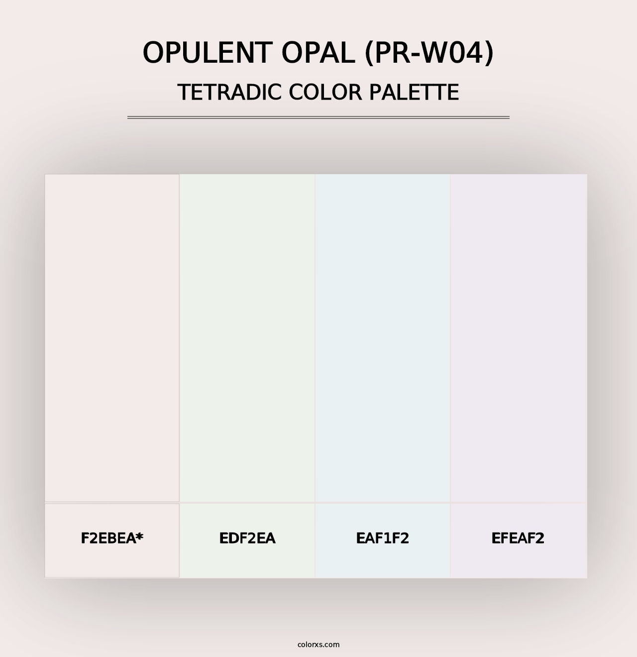 Opulent Opal (PR-W04) - Tetradic Color Palette