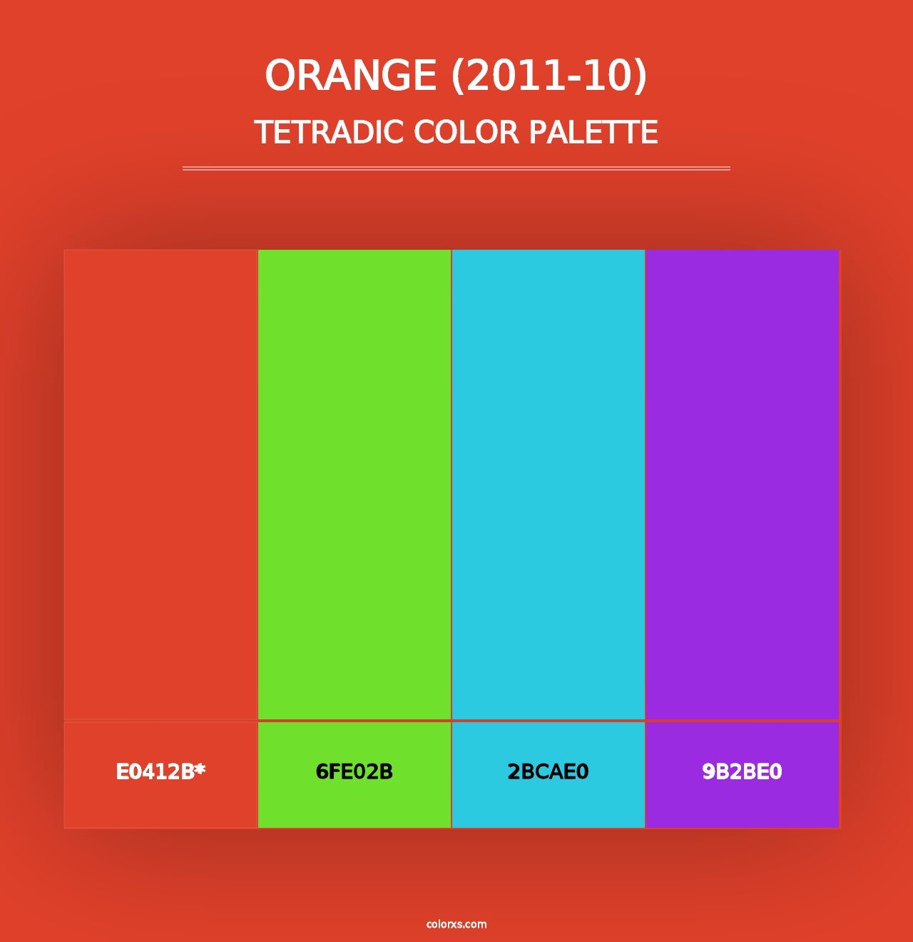 Orange (2011-10) - Tetradic Color Palette