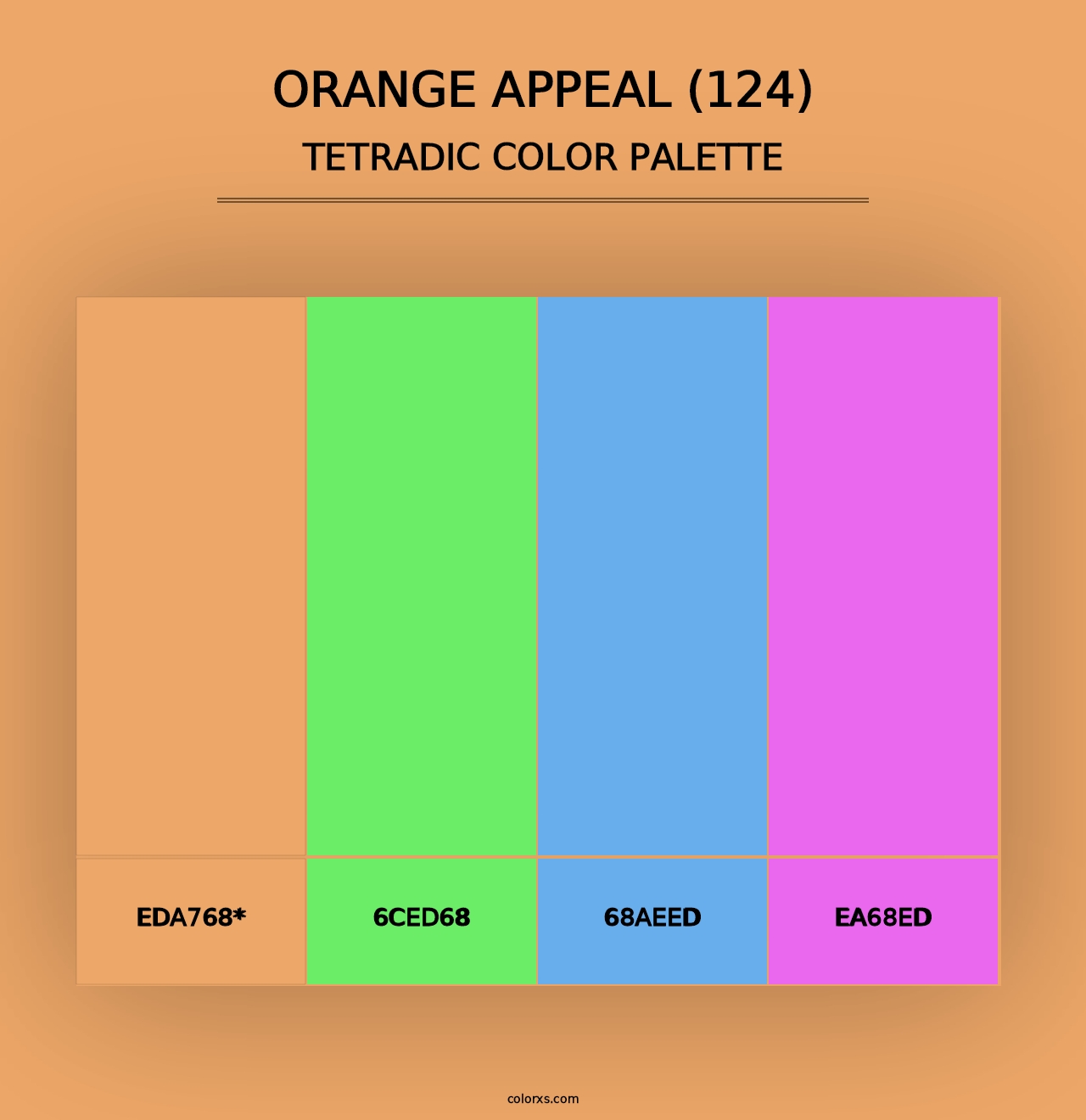 Orange Appeal (124) - Tetradic Color Palette