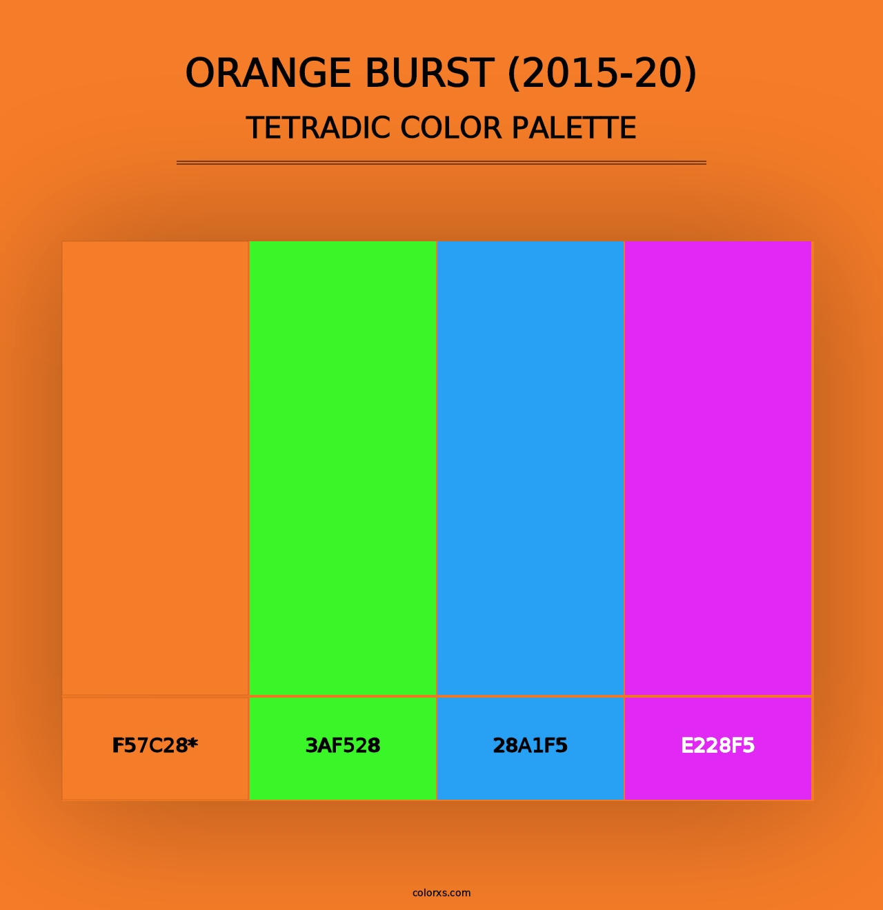 Orange Burst (2015-20) - Tetradic Color Palette