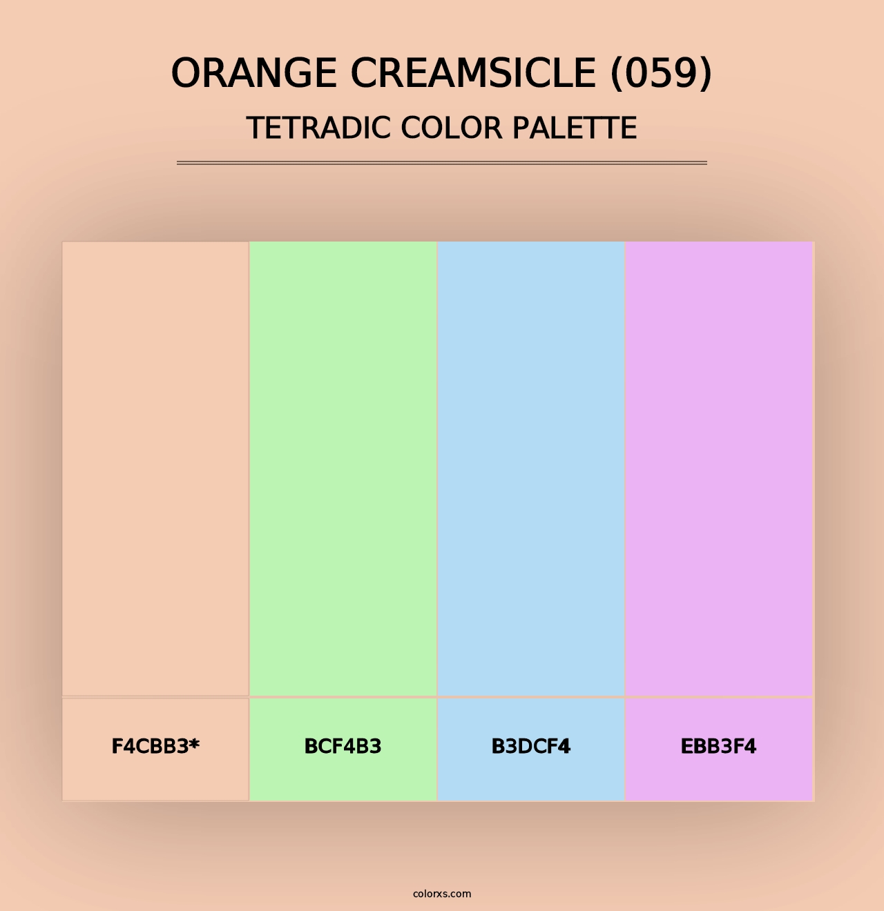 Orange Creamsicle (059) - Tetradic Color Palette