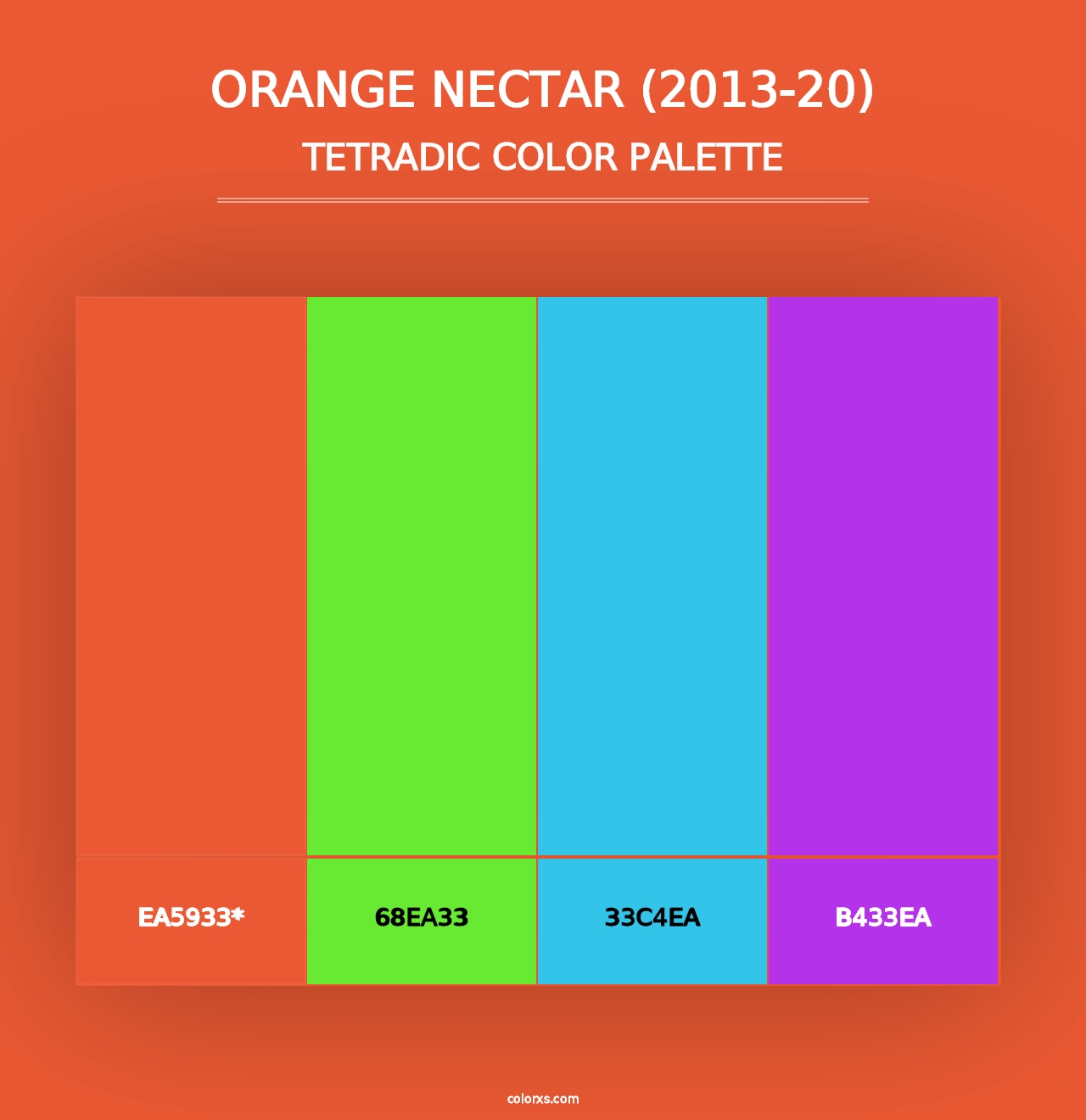 Orange Nectar (2013-20) - Tetradic Color Palette