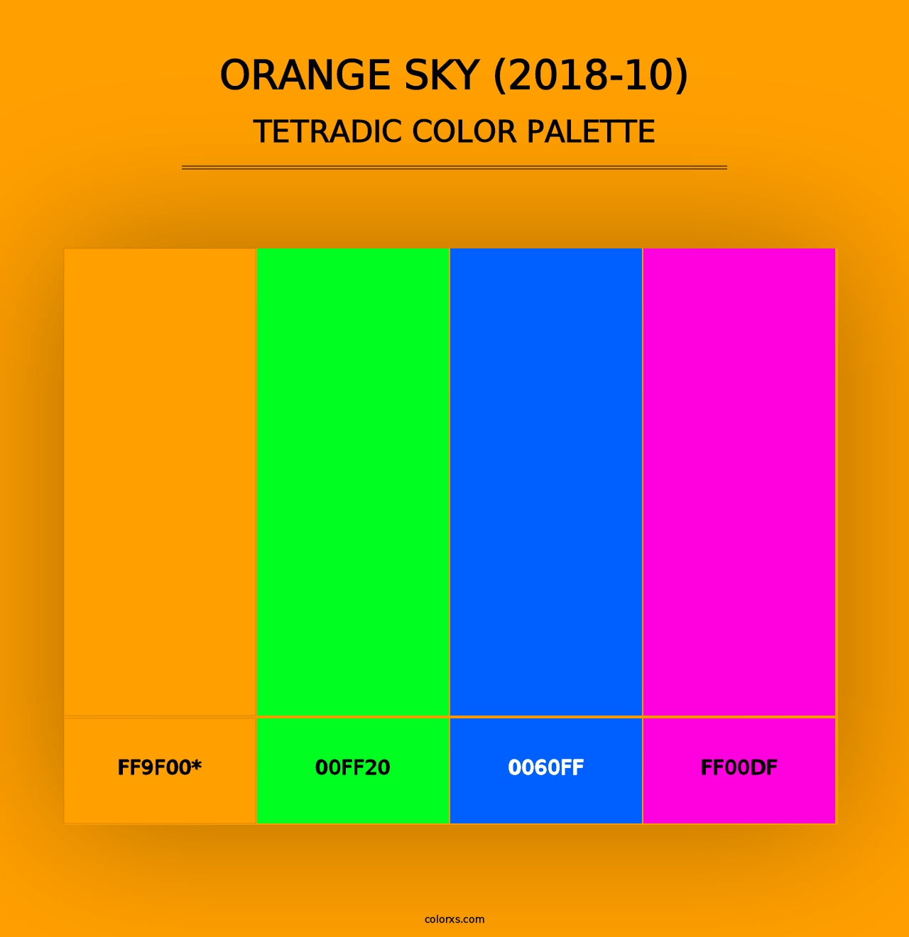 Orange Sky (2018-10) - Tetradic Color Palette