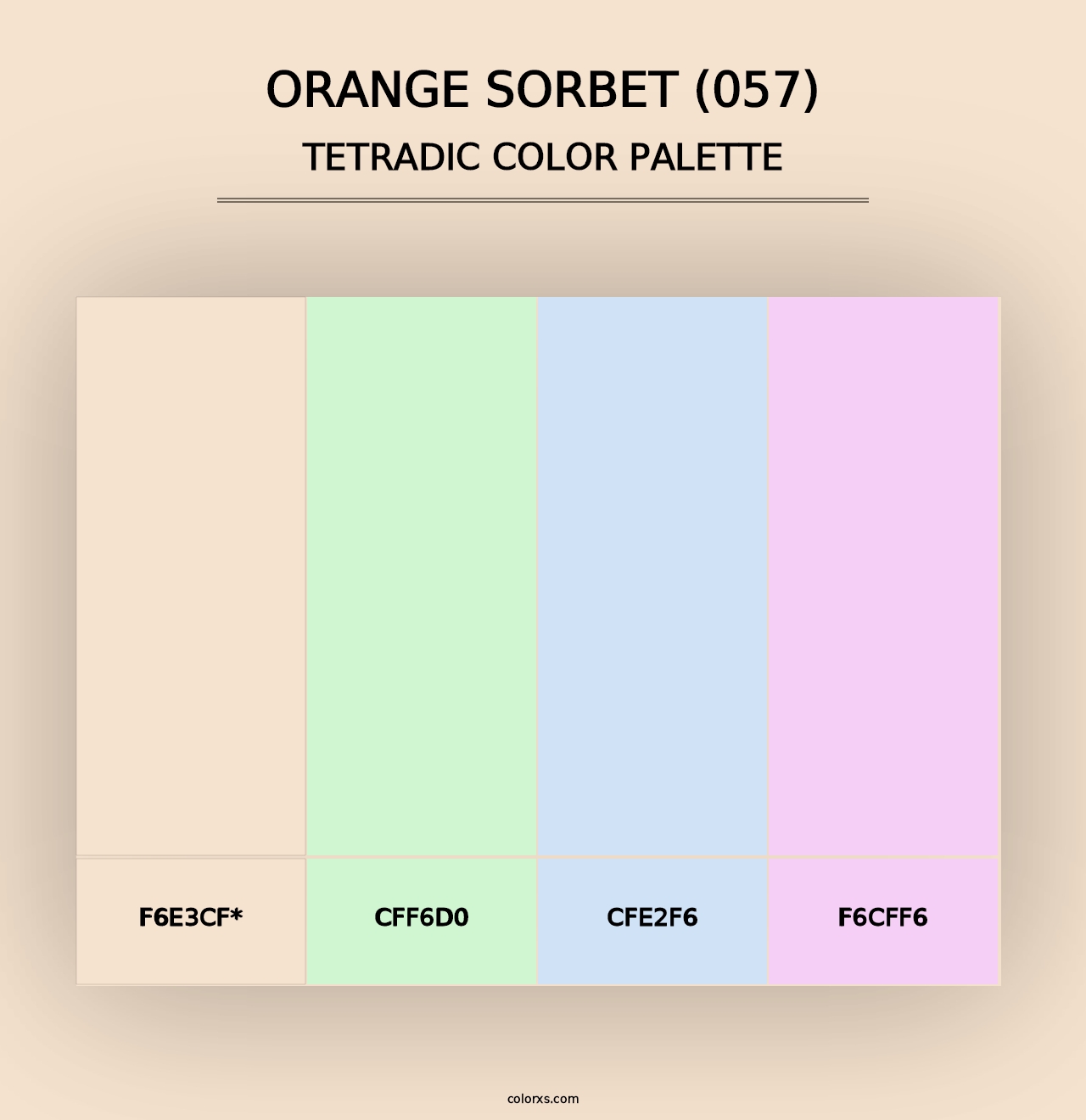 Orange Sorbet (057) - Tetradic Color Palette