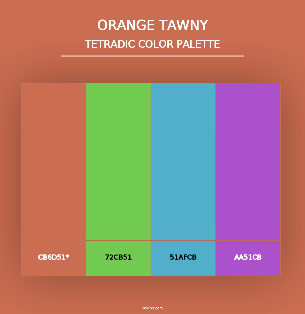 Orange Tawny - Tetradic Color Palette