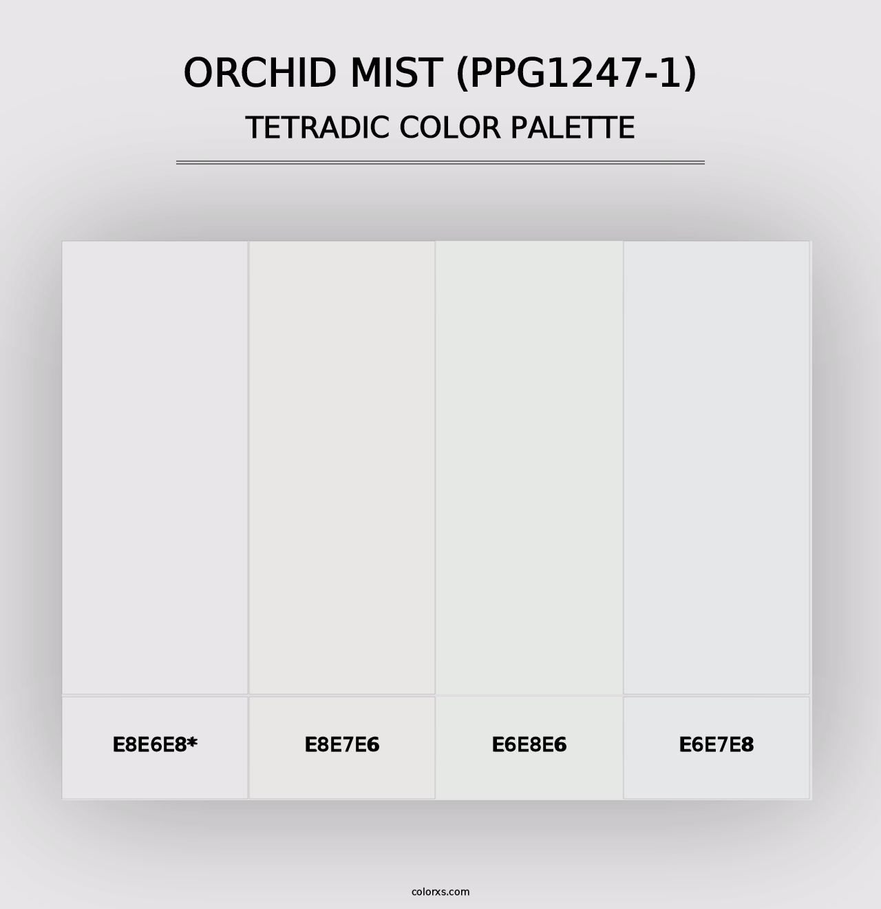 Orchid Mist (PPG1247-1) - Tetradic Color Palette