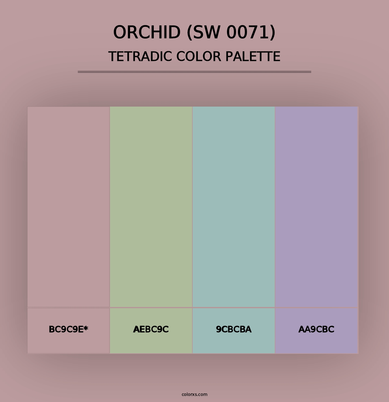 Orchid (SW 0071) - Tetradic Color Palette