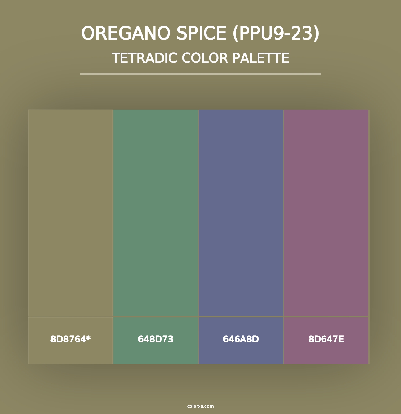 Oregano Spice (PPU9-23) - Tetradic Color Palette