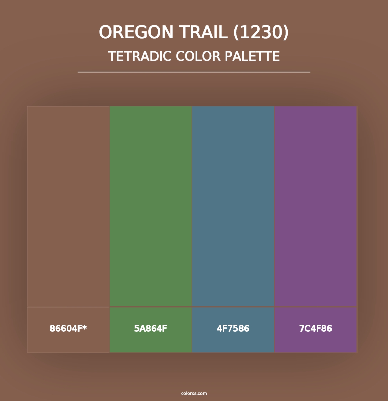 Oregon Trail (1230) - Tetradic Color Palette