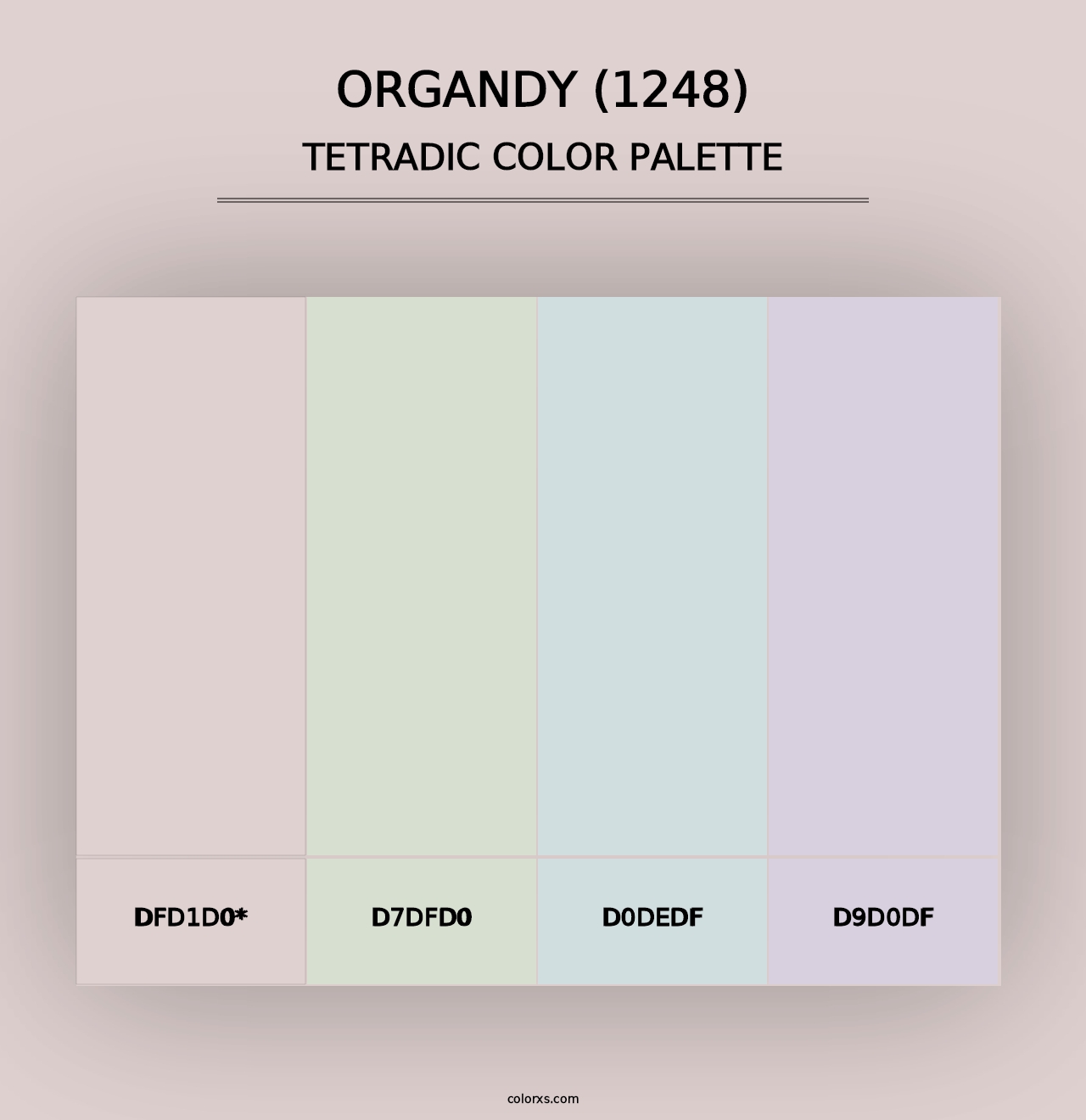 Organdy (1248) - Tetradic Color Palette