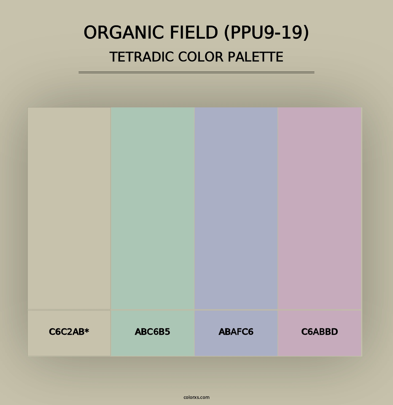 Organic Field (PPU9-19) - Tetradic Color Palette