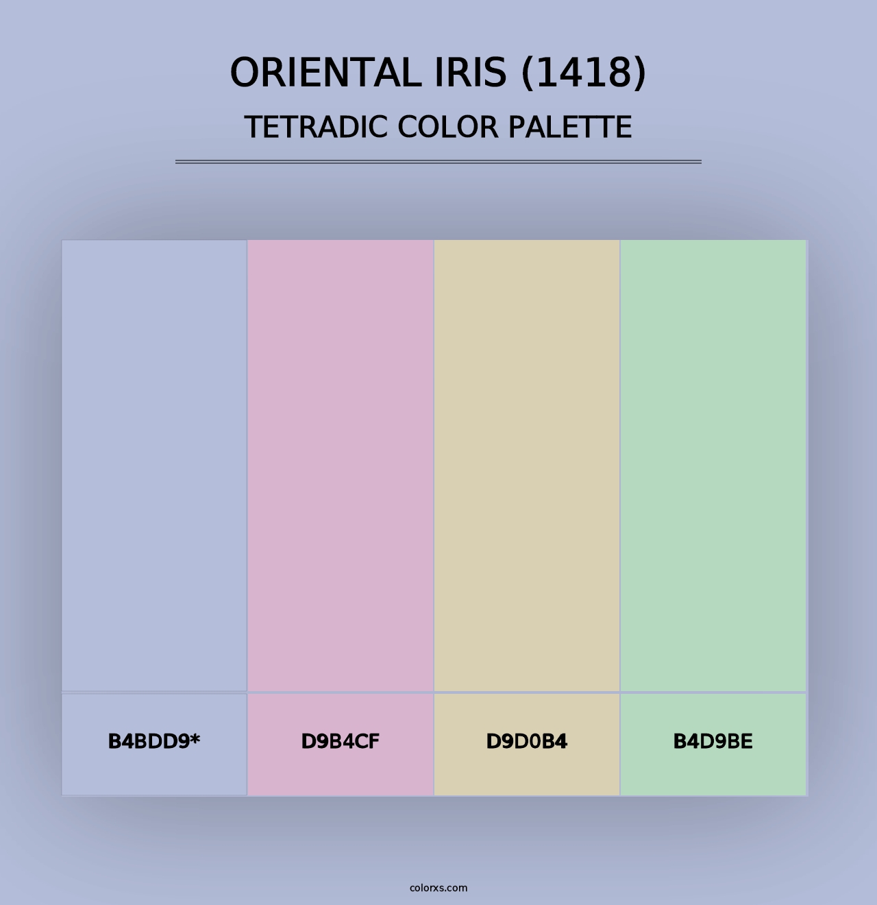 Oriental Iris (1418) - Tetradic Color Palette