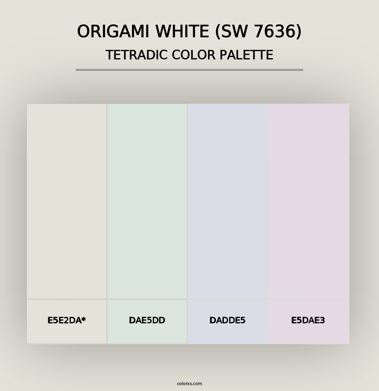 Origami White (SW 7636) - Tetradic Color Palette