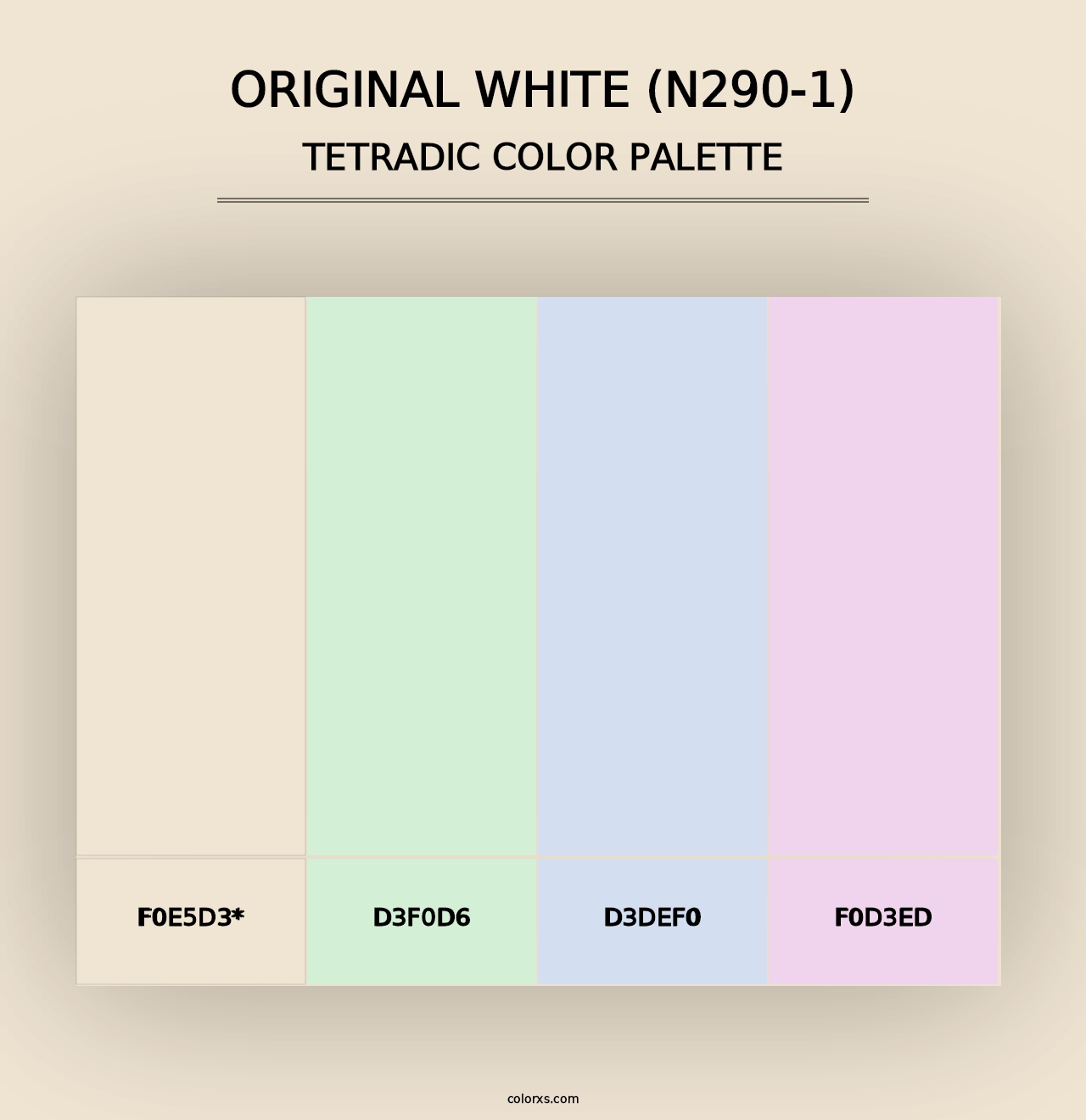 Original White (N290-1) - Tetradic Color Palette