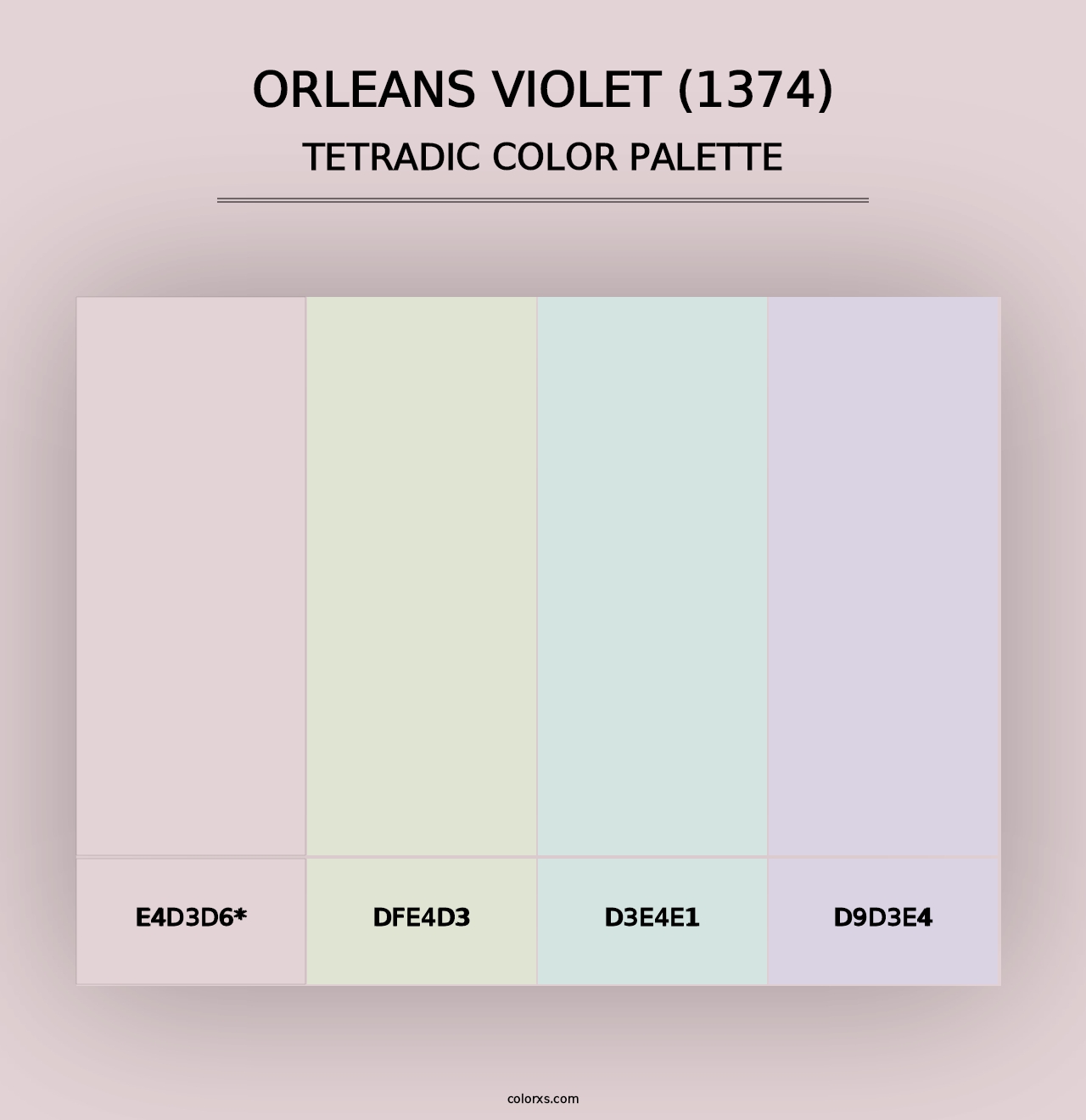 Orleans Violet (1374) - Tetradic Color Palette