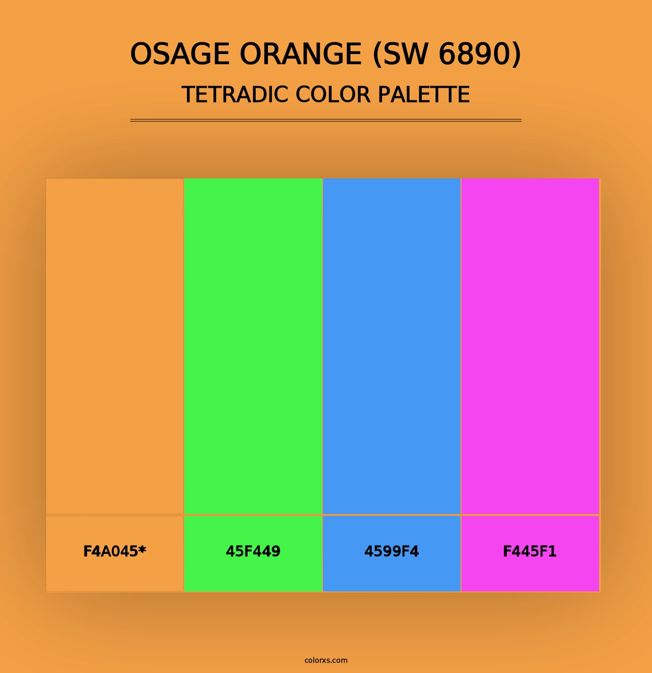 Osage Orange (SW 6890) - Tetradic Color Palette