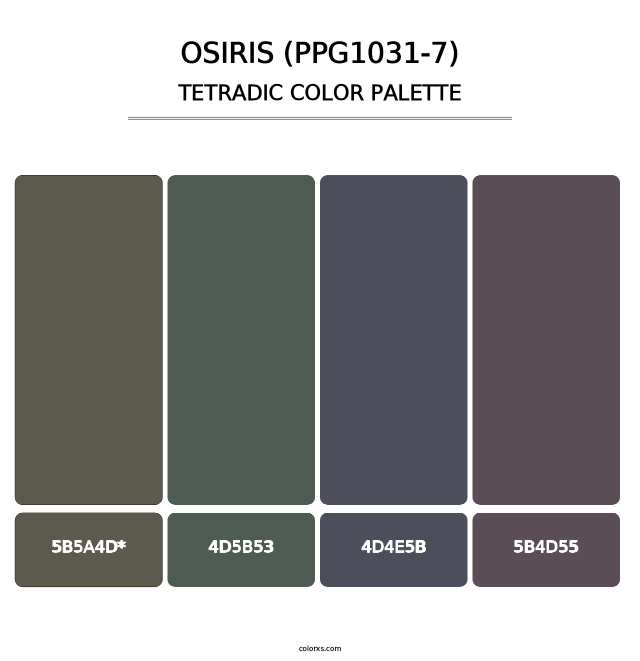 Osiris (PPG1031-7) - Tetradic Color Palette