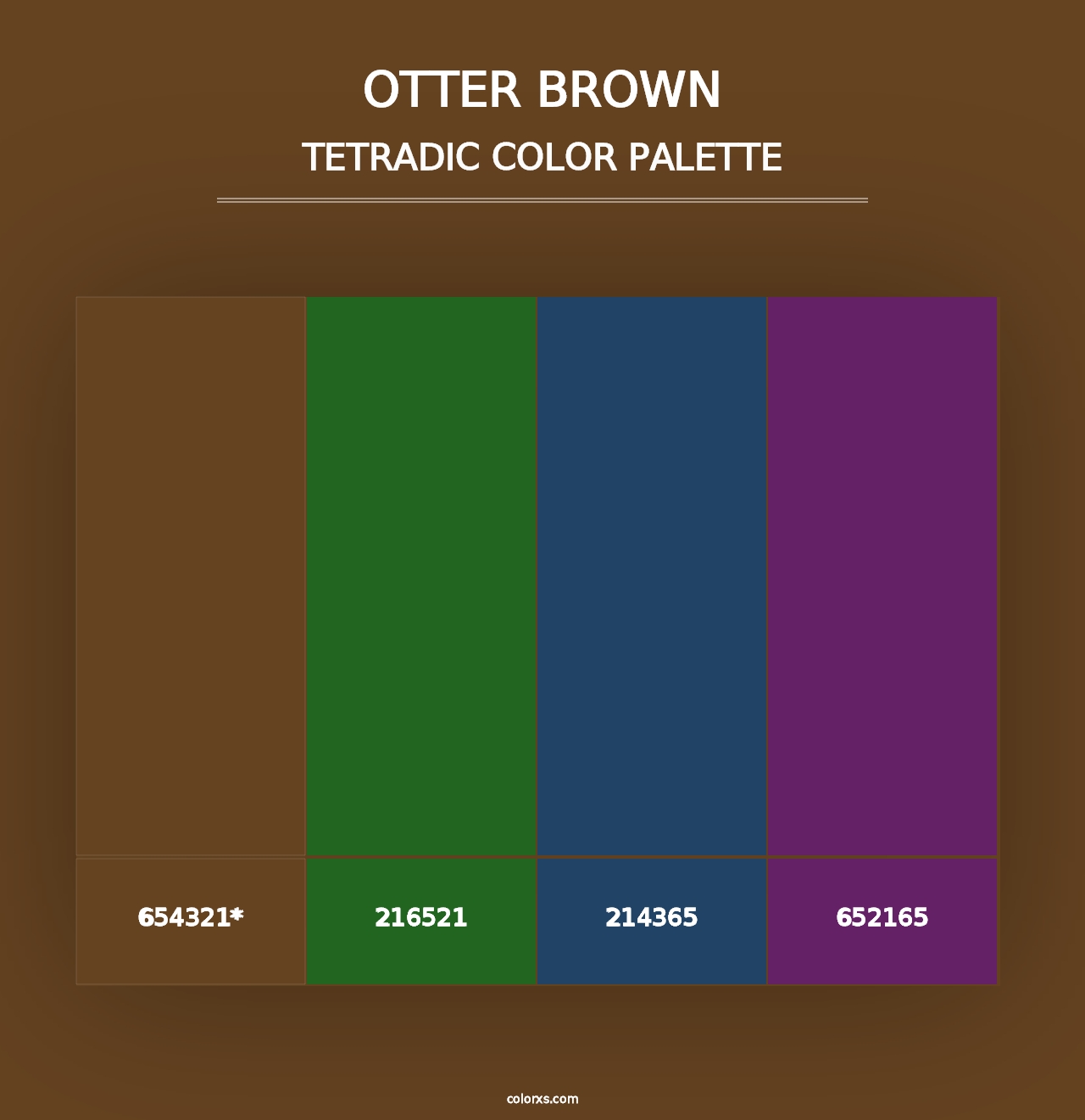 Otter Brown - Tetradic Color Palette