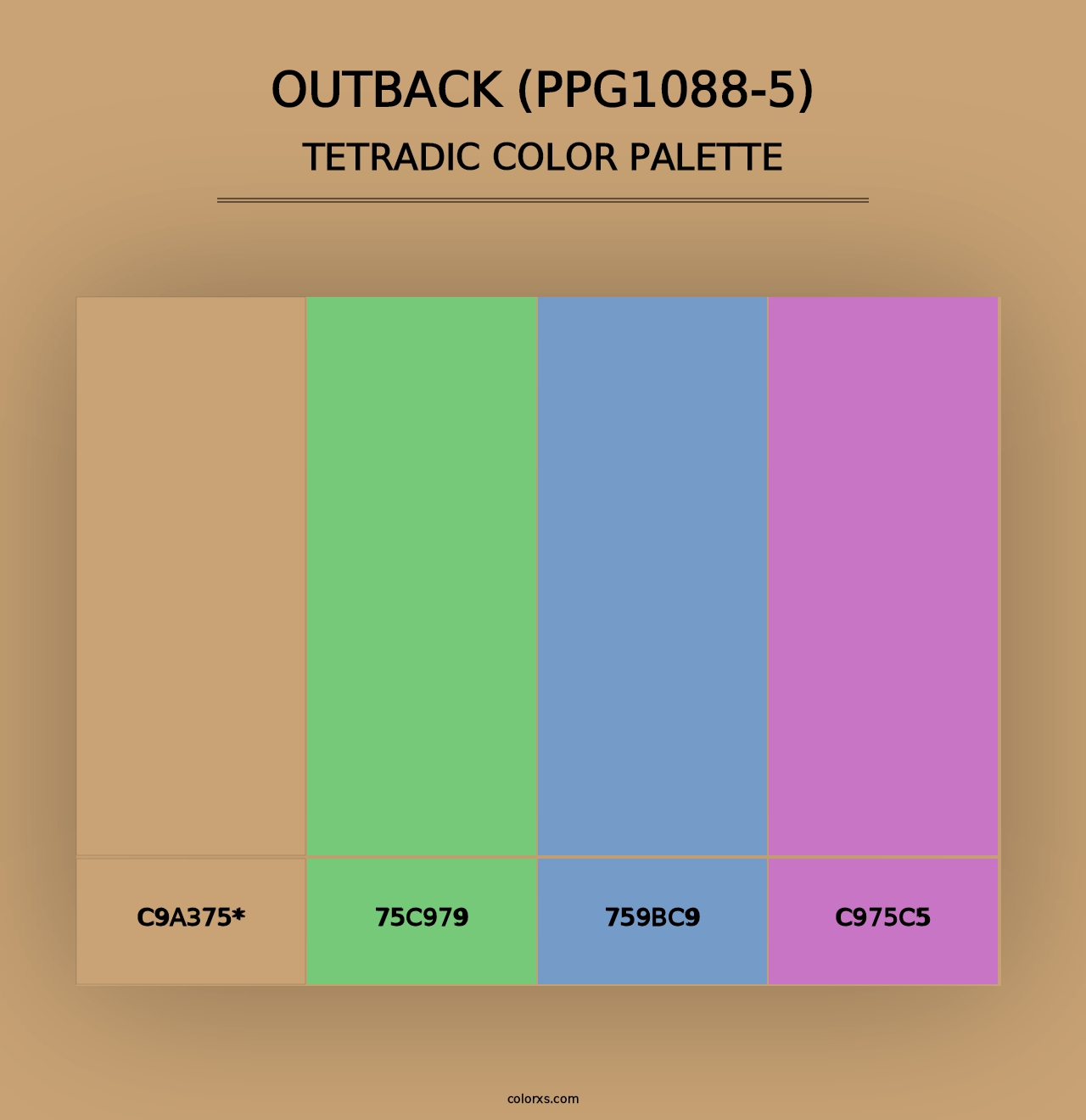 Outback (PPG1088-5) - Tetradic Color Palette