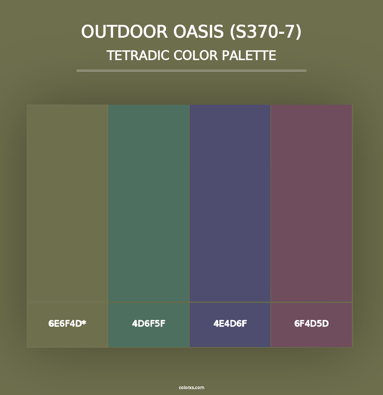 Outdoor Oasis (S370-7) - Tetradic Color Palette