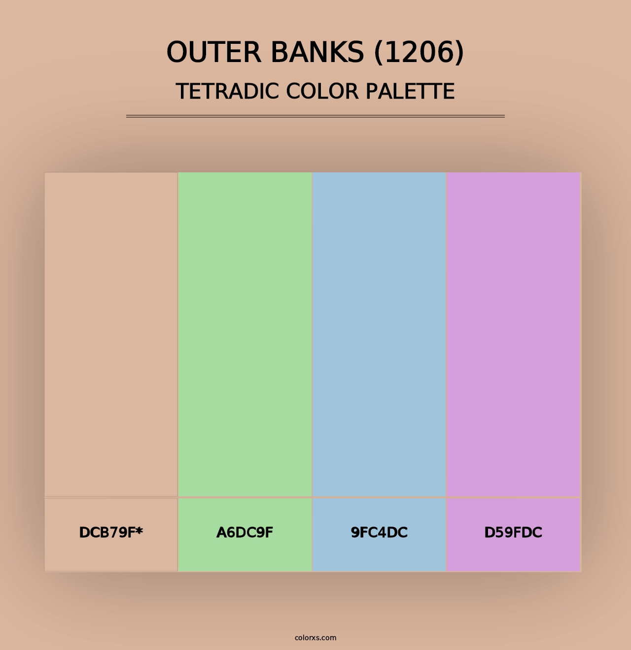 Outer Banks (1206) - Tetradic Color Palette