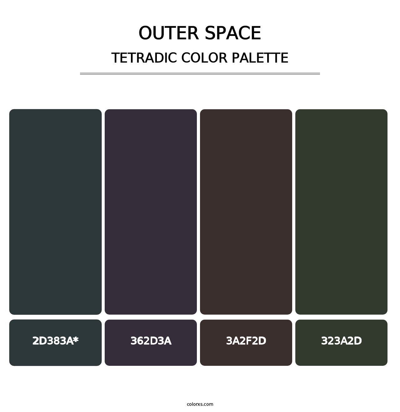 Outer Space - Tetradic Color Palette