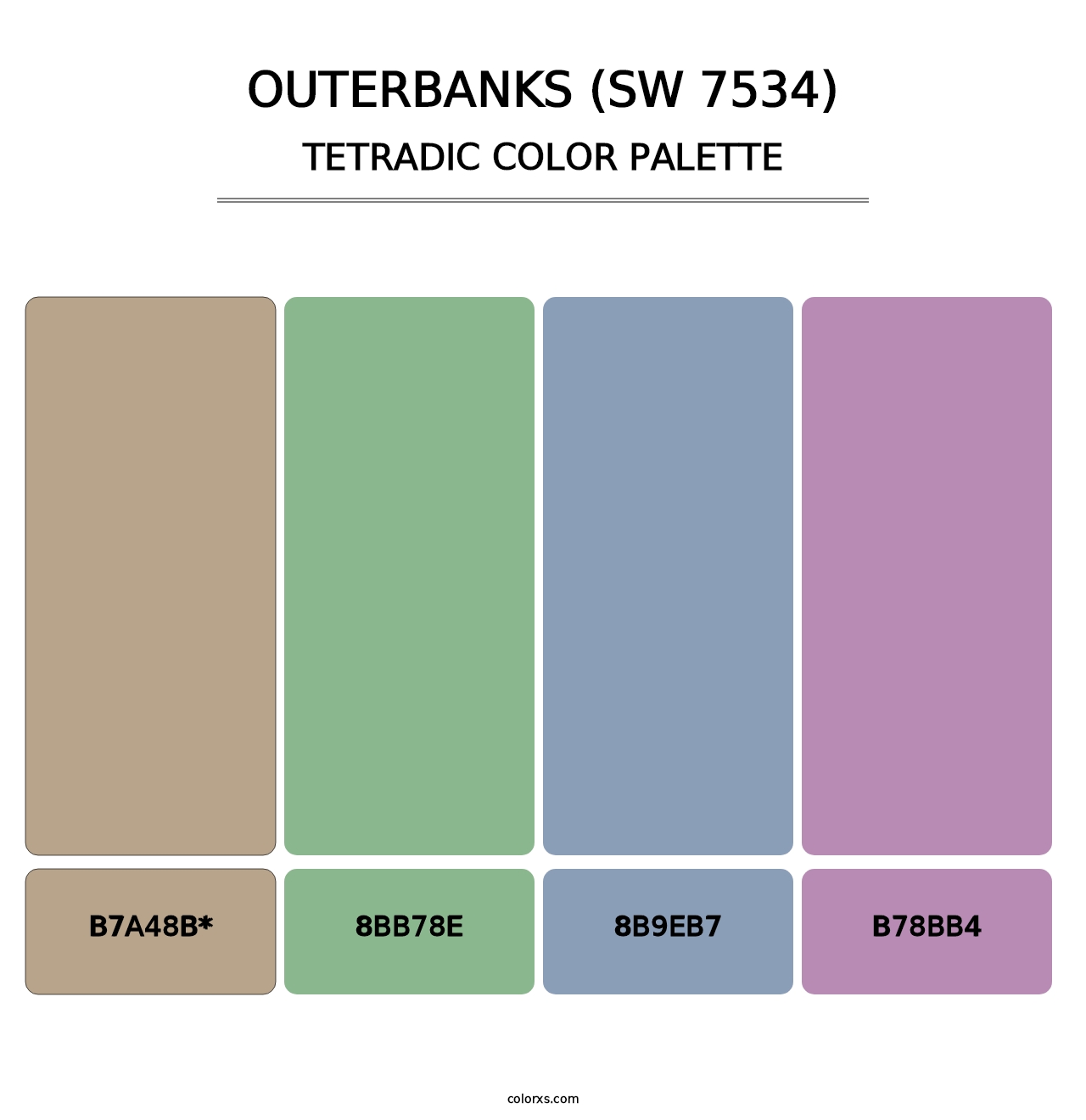 Outerbanks (SW 7534) - Tetradic Color Palette