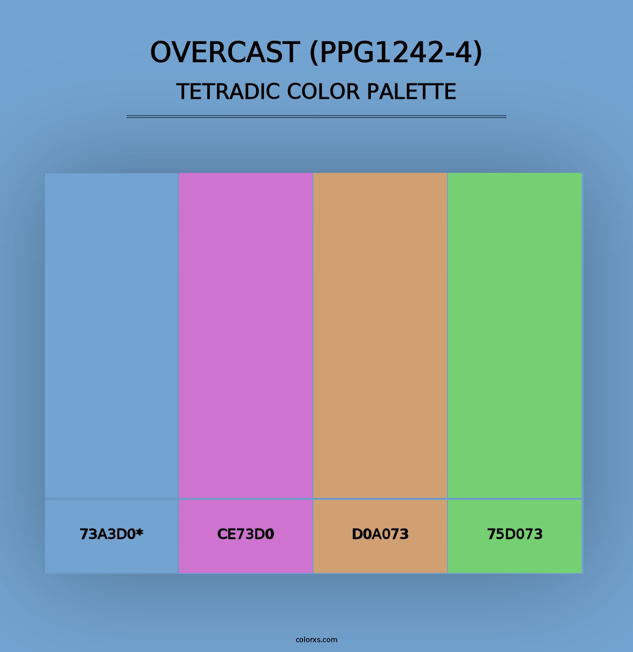 Overcast (PPG1242-4) - Tetradic Color Palette