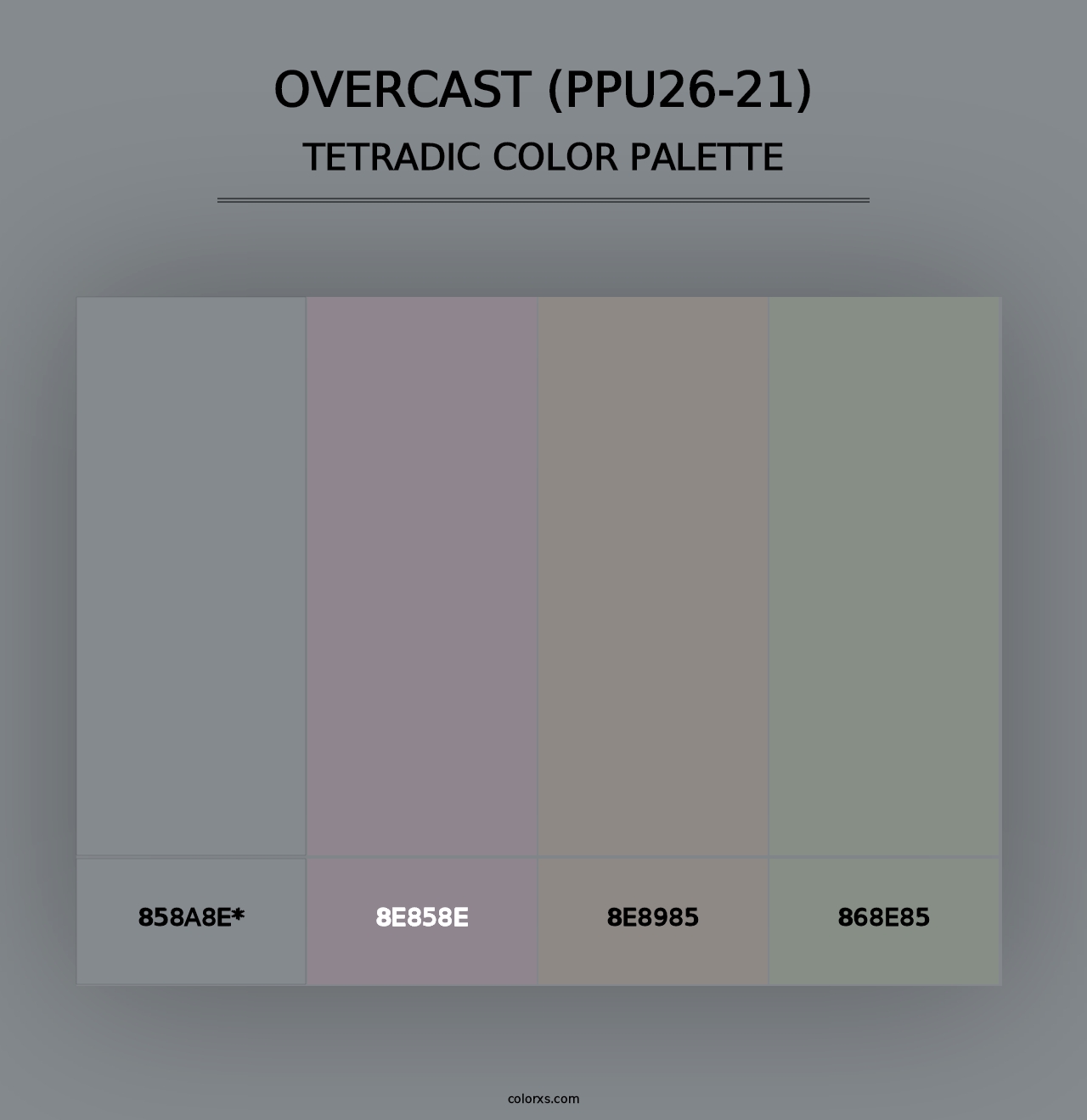 Overcast (PPU26-21) - Tetradic Color Palette