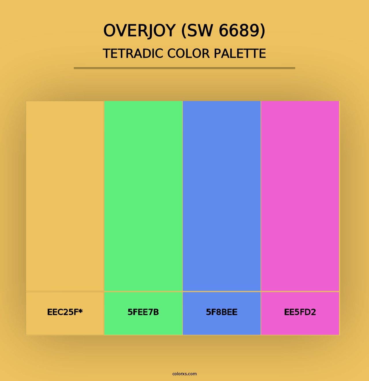 Overjoy (SW 6689) - Tetradic Color Palette