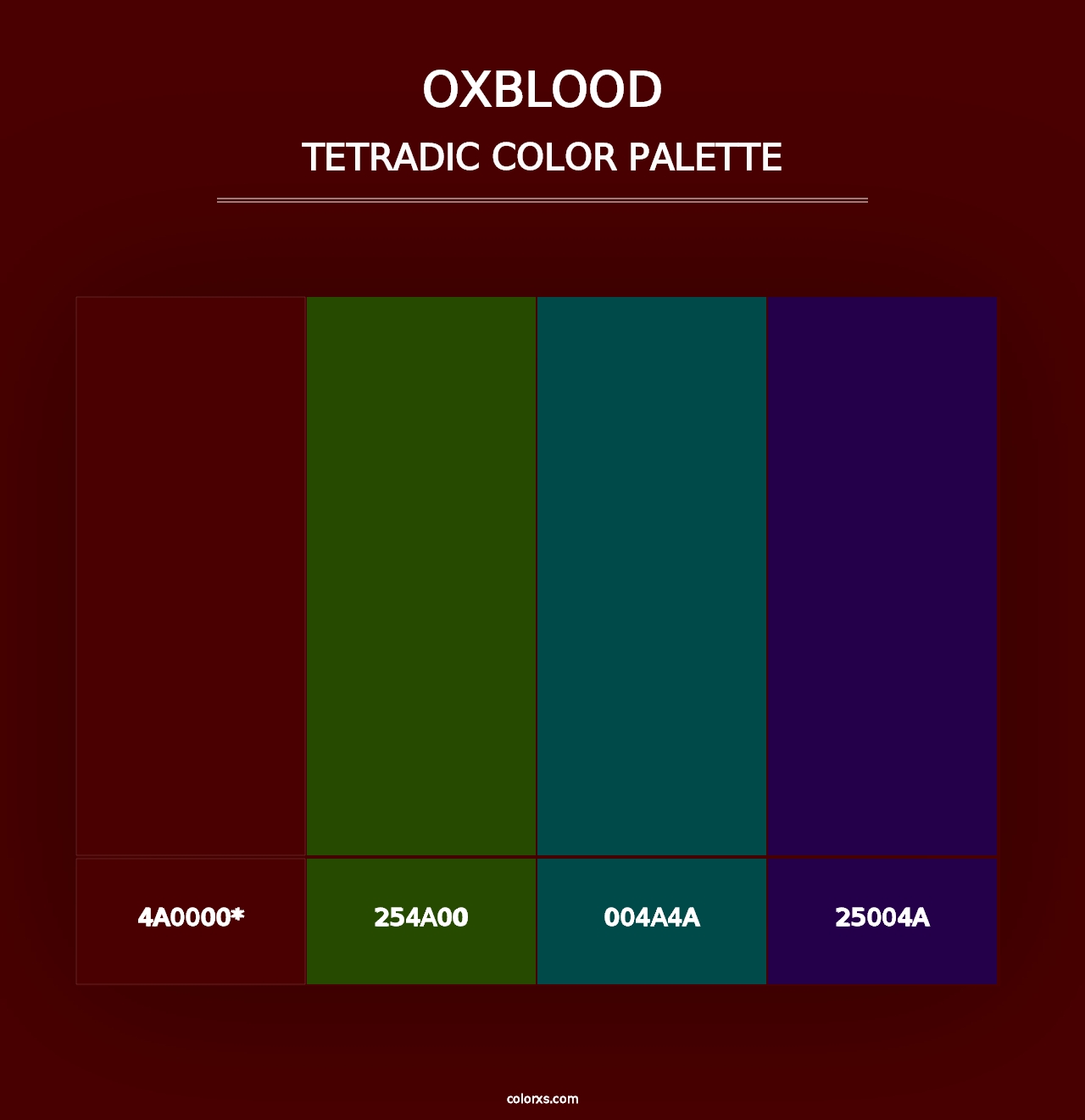 Oxblood - Tetradic Color Palette